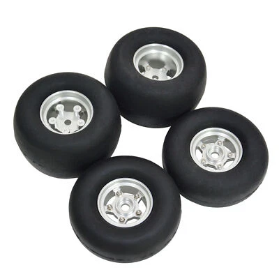 Aluminum Wheels Rims W/Tires for Tamiya Grasshopper Hornet Frog RC Buggy - Image 1 of 4