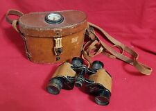 Vintage WWII US Army Signal Corps Bausch & Lomb Binoculars And Compass Case.