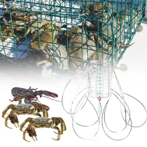 3 Pack METAL CRAB LOBSTER TRAP SNARE CAGE POT PIER BOAT ROD BEACH SEA FISHING US - Picture 1 of 18