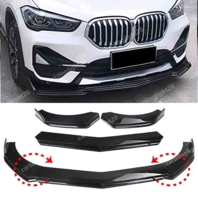 For BMW X1 X3 X4 X5 X6 Gloss Black Front Bumper Lip Splitter Body Lower Spoiler Foto 1 de 4