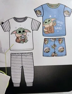 Kids Star Wars Mandalorian 4-pc Cotton Sleepware Set size 5 glow in the dark - Picture 1 of 8
