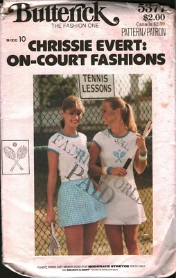 5377 Vintage Butterick Sewing Pattern Misses Tennis Dress Briefs T Shirt Evert - Image 1 of 2