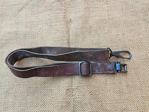 Original Alemán Primera Guerra Mundial K98 Mauser Segunda Guerra Mundial MG40 MG42 Correa Gew Rifle Cuero Eslinga Cinturón - Imagen 1 de 16