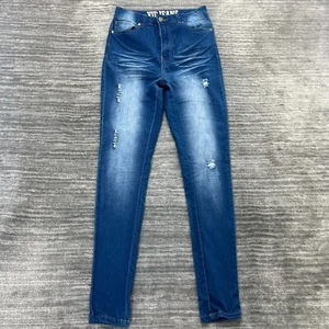 VIP Jeans Size 5/6 Womens Skinny Stretch High Rise Medium Wash Blue Denim - Picture 1 of 9