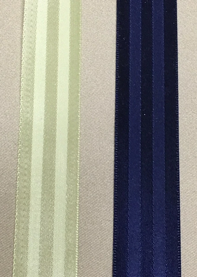 10 yds DOUBLE FACE SATIN TUXEDO STRIPES RIBBON 7/8" w (2 colors) - Image 1 of 1
