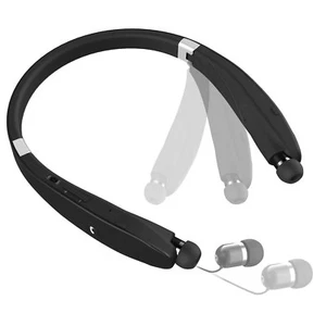 Wireless Headset Neckband Retractable Stereo Headphone Earphone Earbud - Picture 1 of 50