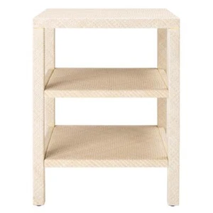 SAFAVIEH End Table Apis Silhouette And Gold Steel 17.2" Beige Rectangle Wood - Picture 1 of 7