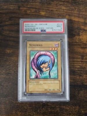 PSA 9 Nemuriko LOB-013 1st Edition Yu-Gi-Oh! Mint 2002 - Bild 1 von 2