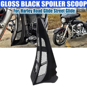 Fit For Harley Road Street Glide FLHX 2014-21 Custom Black Chin Spoiler Scoop ， - Picture 1 of 10