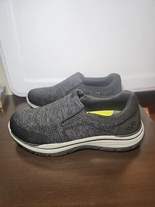 Skechers Slip In Mens 7.5 Black Extra Wide Fit Slip On Loafer goga arch 204000WW - Picture 1 of 6
