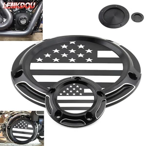 US Flag Derby Cover Timing Timer Cover For Harley Touring Softail Dyna 1999-2017 - Picture 1 of 7