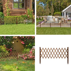 Extendable Instant Fence Expandable Freestanding Wood Garden Bordering Gate UK - Picture 1 of 23