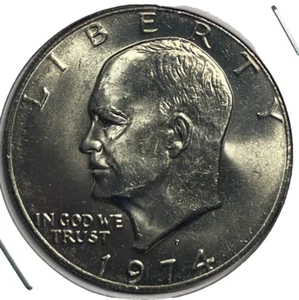 1974 D EISENHOWER DOLLAR BANKFRISCH KEIN SILBER !!!! - Bild 1 von 2