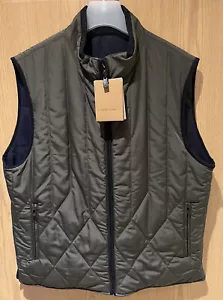 CORNELIANI reversible quilted Green / Navy vest gilet * Large 42/52 * NEW - Picture 1 of 8