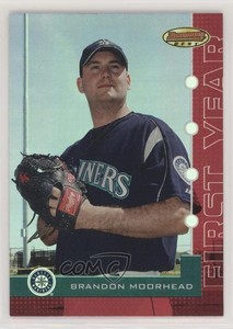 2005 Bowman's Best Red /199 Brandon Moorhead #39 Rookie RC