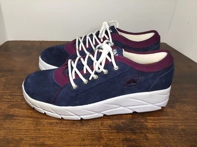 Tenis Y2K Air Walk para mujer talla 10 zapatos de gamuza púrpura vintage gruesos años 90 Foto 1 de 4