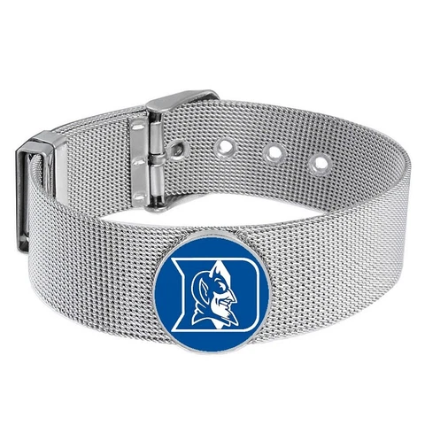 Blue Devils Mens Womens Silver Adjustable Bracelet w Gift Pkg D6 Cover