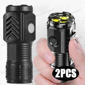 2 X Super Bright LED Tactical Flashlight Rechargeable LED Work Light 1000 Lumens - Picture 1 of 11