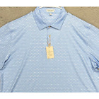 Peter Millar Shirt Mens XL Summer Comfort Blue Allover Skull Print Golf Polo NEW