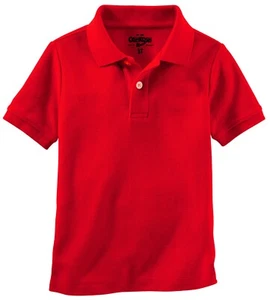 OshKosh Boy's Classic Short Sleeve Pique Polo Tee; Red (8 Kids) - Picture 1 of 1