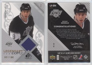 2007-08 SP Game Used Edition Legendary Fabrics /100 Bernie Nicholls #LF-BN