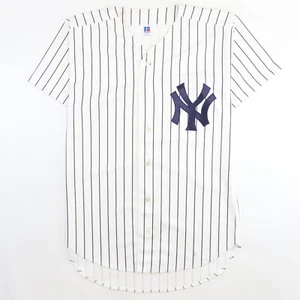 Vintage New York Yankees Autentica Russell Athletic Jersey Taglia 44 Gessato MLB - Foto 1 di 9