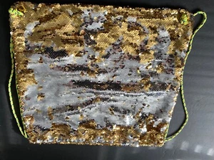 J. Crew Crewcuts Girls Gold & Silver Flippable Sequins Bag Rope Handles - Picture 1 of 10