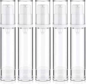 Empty Airless Pump Bottle 5Pcs Travel Lotion Containers Refillable... - Picture 1 of 3