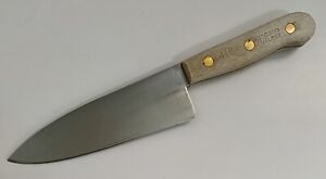 Vtg 41 S Chicago Cutlery 6” Chefs Knife With Wood Handle