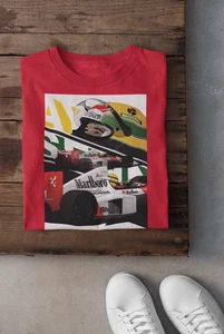Camiseta Ayrton Senna, camiseta Ayrton Senna, camiseta del equipo de carreras, camiseta de piloto, SENNA F1 - Imagen 1 de 5