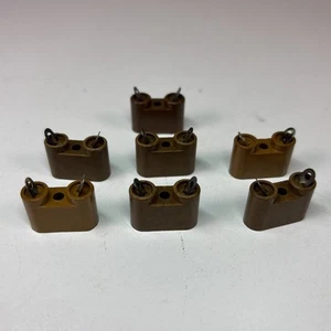 (7) Enchufes RCA marrón vintage NOS 2 terminales baquelita - Imagen 1 de 5