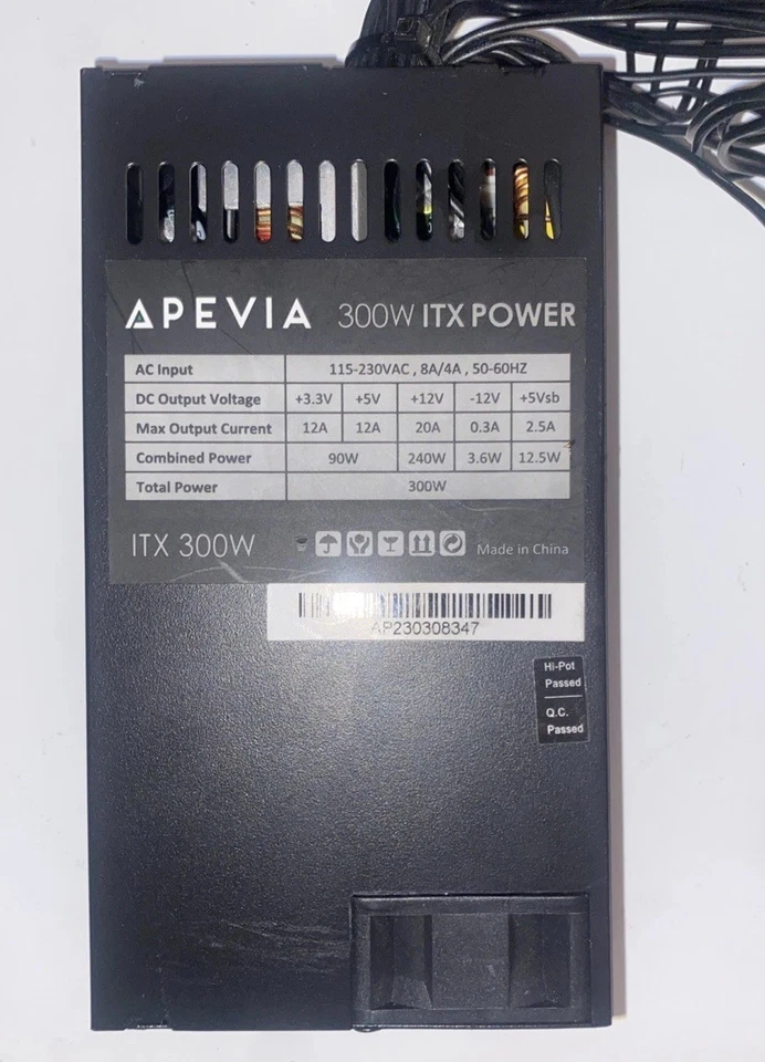 Apevia ITX-AP300W 300W Mini-ITX Power Supply - Black - Image 1 of 1