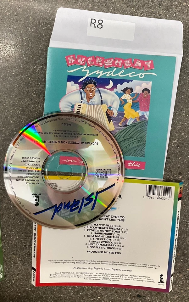 On a Night Like This by Buckwheat Zydeco (1987, CD) No Case #R8 Foto 1 de 1