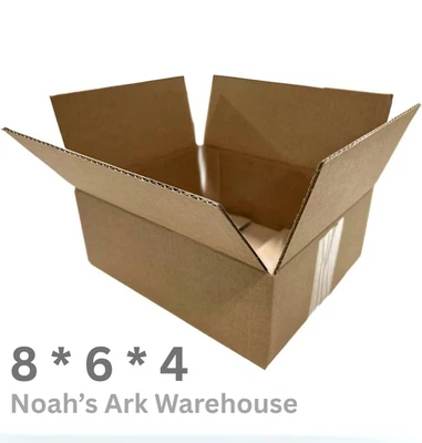 8x6x4 Cardboard Paper Boxes Mailing Packing Shipping Box Corrugated 20 Pack - Image 1 of 4