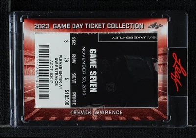 2023 Leaf Game Day Ticket Collection Trevor Lawrence #TC-25 - Image 1 of 2