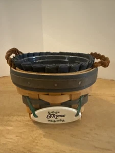 Longaberger Collector's Club 1998 Thyme Basket Combo w/ Liner & Protector - Picture 1 of 7