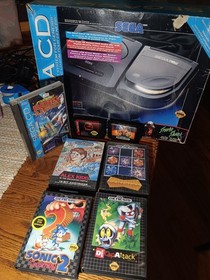 Sega CD Console CIB (With Box, Solid Condition, With 7 Games, NO CONTROLLER)