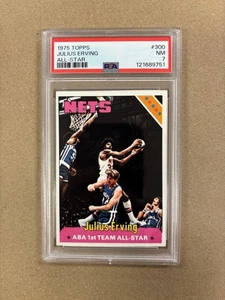 1975 TOPPS #300 JULIUS ERVING ALL STAR PSA 7 NM - Picture 1 of 2