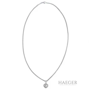 Chopard Happy Diamonds Halskette 40,5 cm mit Herzanhänger Weißgold 750/ 18 Karat - Bild 1 von 4