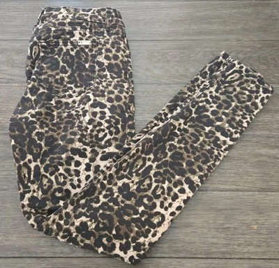 Jennifer Lopez Skinny Pants Leopard Print Low Rise Stretch Soft Ankle Size 2 - Image 1 of 4