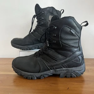 Merrell Mens Moab 2 8" Tactical J45335 Black Waterproof Boots Size US 10.5 - Picture 1 of 10