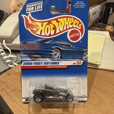 Hot Wheels 2000 primeras ediciones #6 de 36 autos Deuce Roadster 2000 #066 plateado Foto 1 de 4