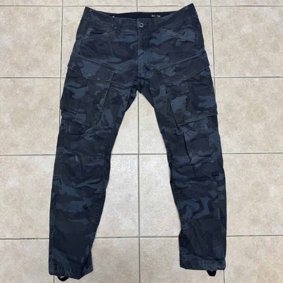 Pantalones de Carga G Star Raw Rovic 3D Cónicos 34x34 Utilidad Camuflaje Militar Ejército Foto 1 de 4