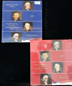 2007 P&D PRESIDENTIAL UNCIRCULATED SET!! PHILA. AND DENVER MINT! SEALED!! - Picture 1 of 5