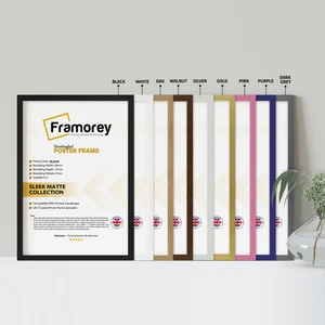Black Thin Picture Frames A2 A3 A4 A5 White Poster Frames OAK WALNUT Photo Frame - Picture 1 of 60