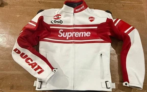 NEW 2025 RED DUCATI MOTORBIKE/Motorcycle Racing Biker Jacket (cowhide leather) - Picture 1 of 3