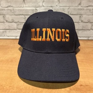 Vintage University Of Illinois Fighting Illini Hat Cap Strap Back - Picture 1 of 5