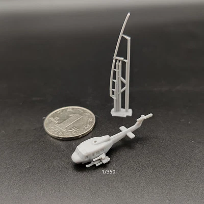 3D printed 1/350/400/700 resin Fighter UH1 Huey Helicopter Aircraft  model-- - Image 1 of 4