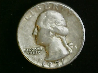 1951 P Washington Quarter Silver + FREE SHIPPING AND TRACKING - Image 1 of 4