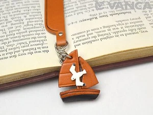 Marcador de dijes de cuero para velero *VANCA* hecho en Japón #61576 - Imagen 1 de 9